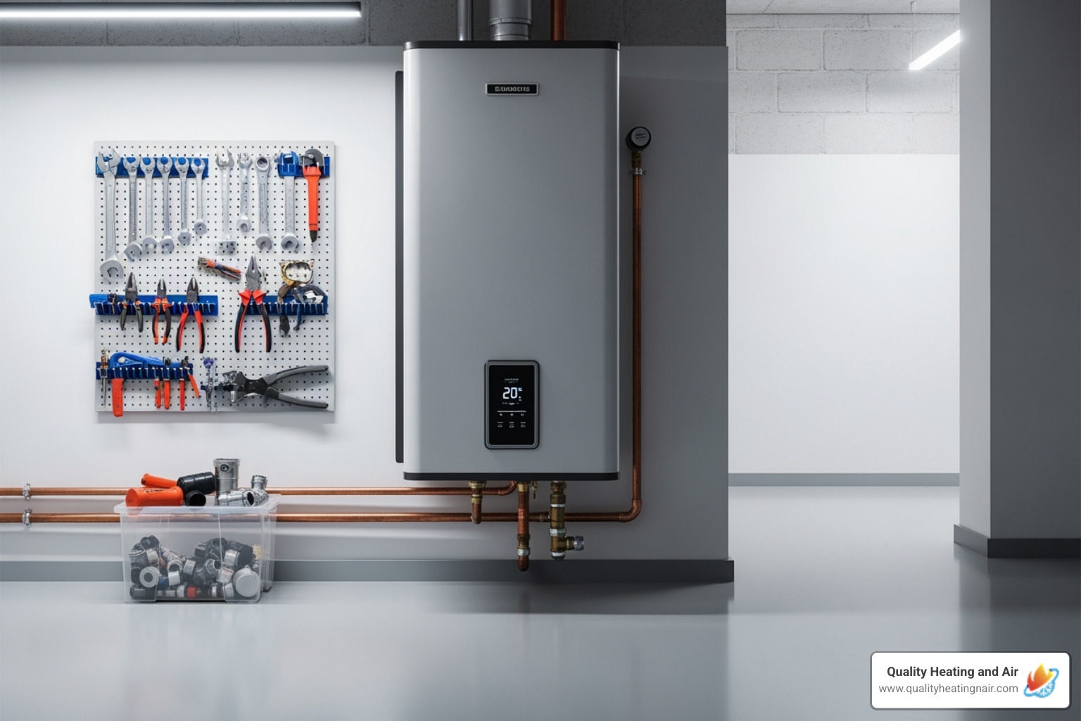 Infographic showing the top 5 warning signs your water heater is failing: 1. Strange noises like popping or rumbling, 2. Inconsistent or lukewarm water temperature, 3. Rusty or discolored water, 4. Visible leaks around the tank, 5. Unit age over 8-12 years - best water heater company in aurora co