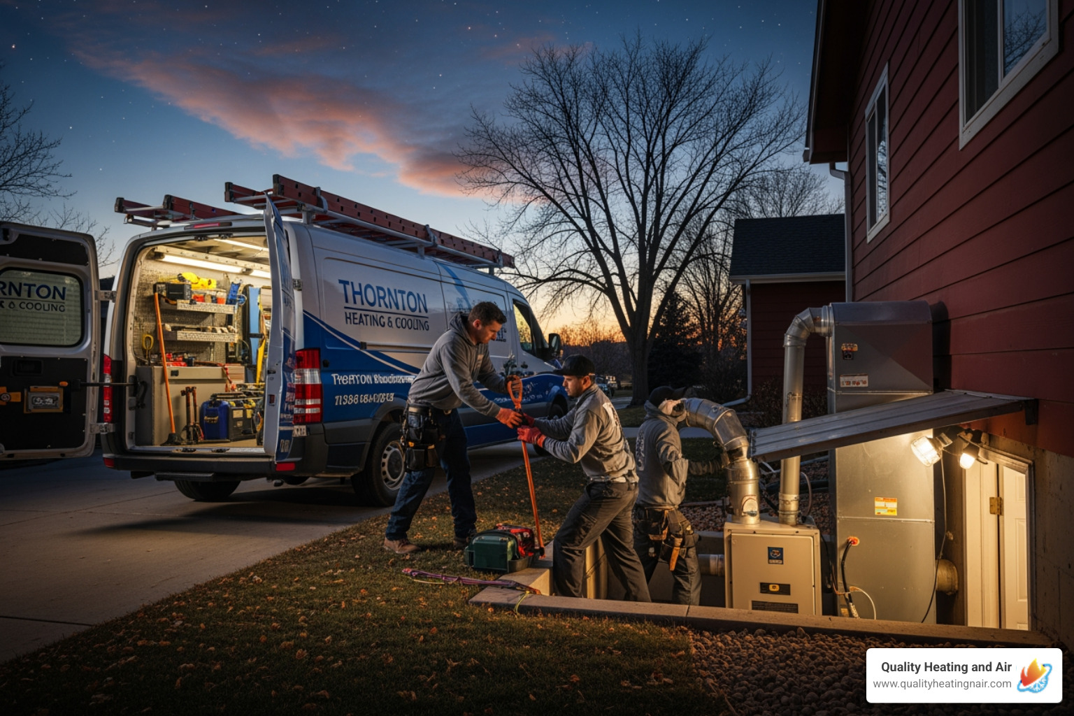 Infographic showing the top 5 signs a furnace needs immediate replacement: furnace age over 15 years with frequent breakdowns, complete system failure with no heat, strange noises or yellow pilot light indicating safety risks, rapidly rising energy bills showing inefficiency, and carbon monoxide detector alerts or gas smells requiring immediate action - 24 hour furnace installation in thornton, co Infographic showing the top 5 signs a furnace needs immediate replacement: furnace age over 15 years with frequent breakdowns, complete system failure with no heat, strange noises or yellow pilot light indicating safety risks, rapidly rising energy bills showing inefficiency, and carbon monoxide detector alerts or gas smells requiring immediate action - 24 hour furnace installation in thornton, co