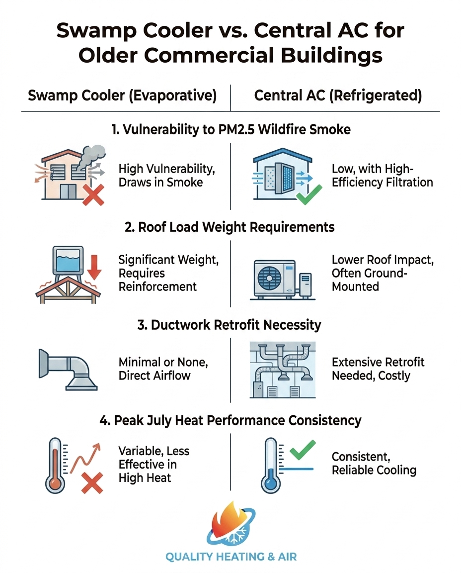 Swamp Cooler vs. Central AC for Older Commercial Buildings