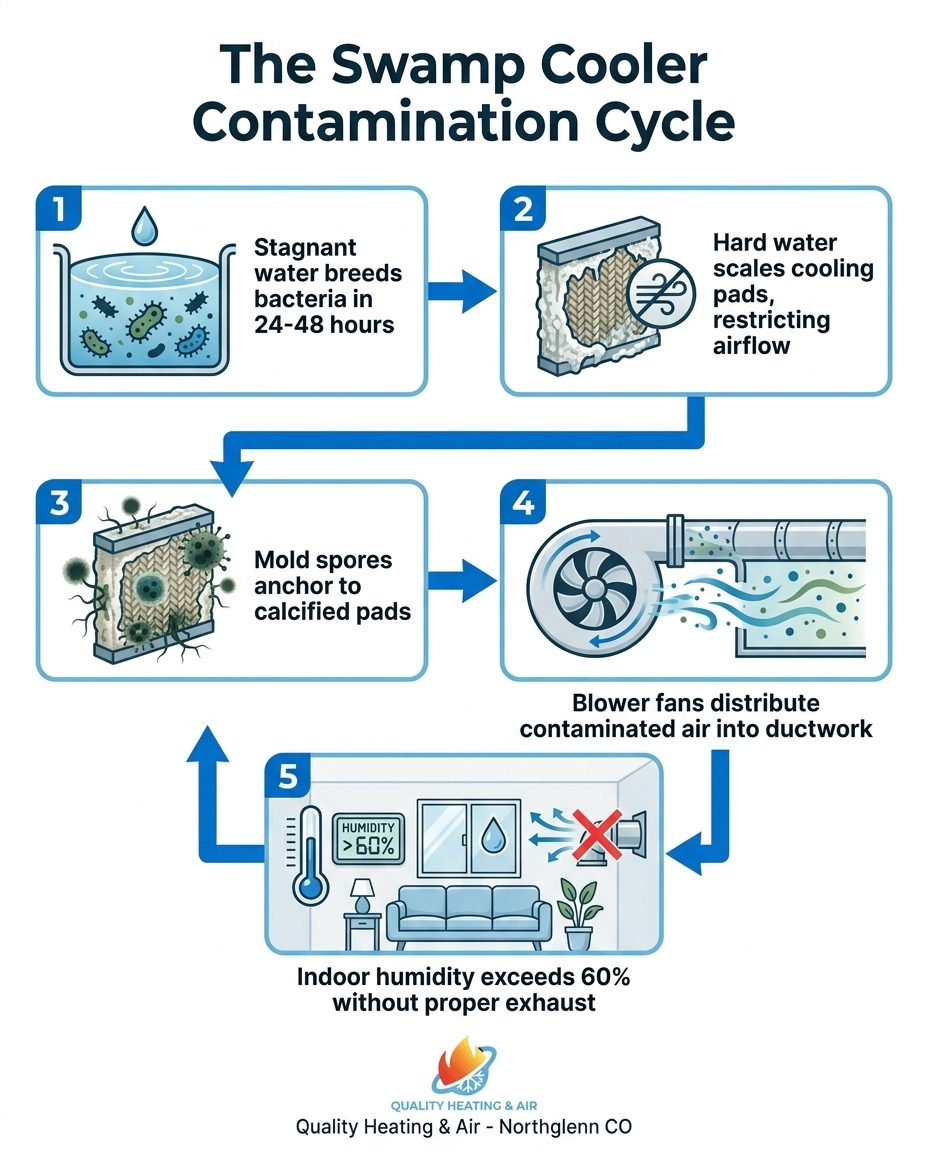 The Swamp Cooler Contamination Cycle