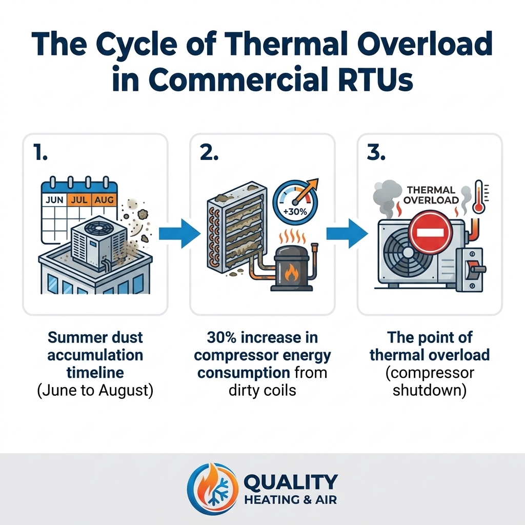 The Cycle of Thermal Overload in Commercial RTUs