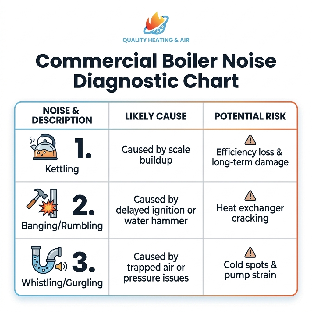 Commercial Boiler Noise Diagnostic Chart