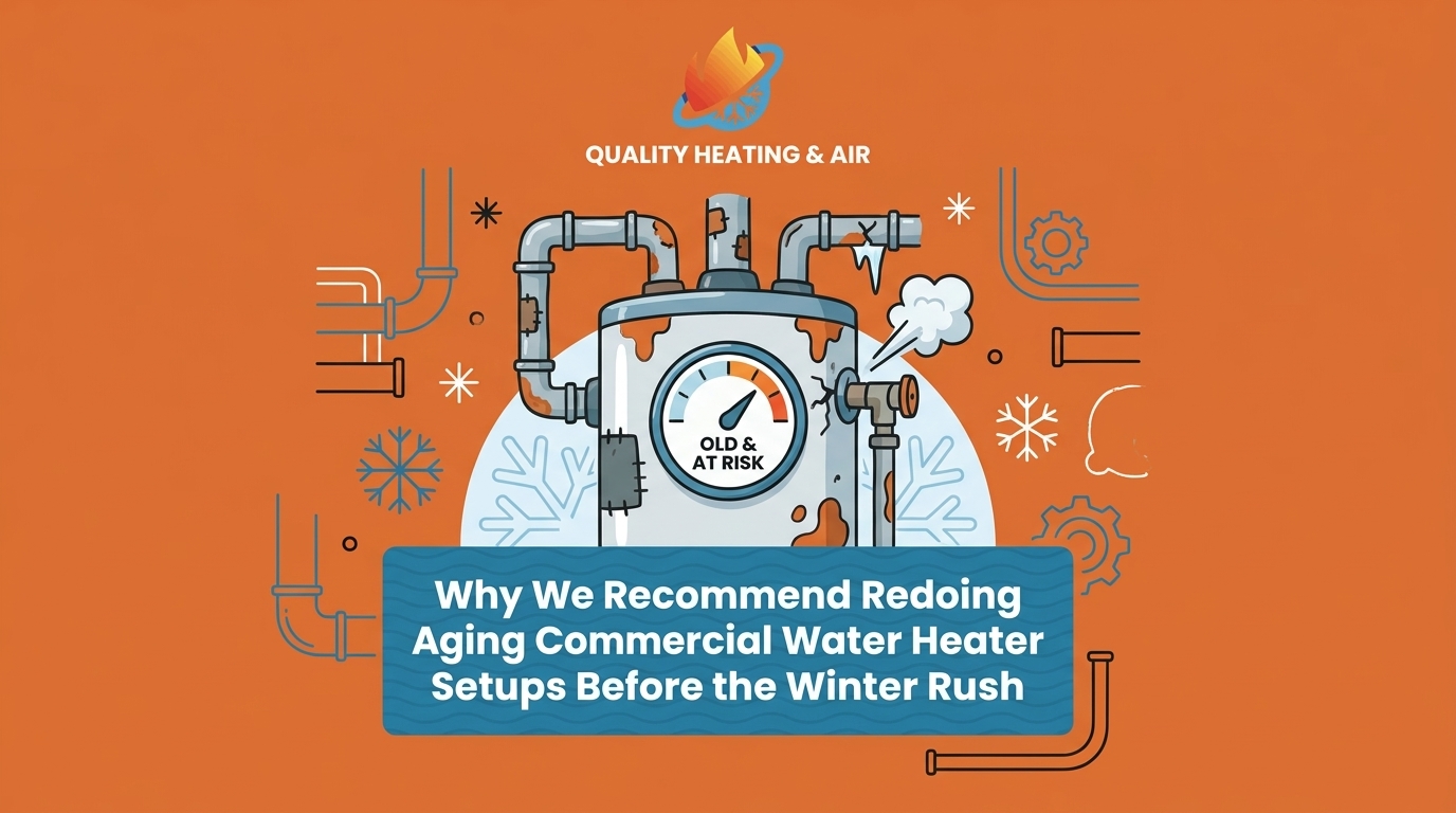 Why We Recommend Redoing Aging Commercial Water Heater Setups Before the Winter Rush