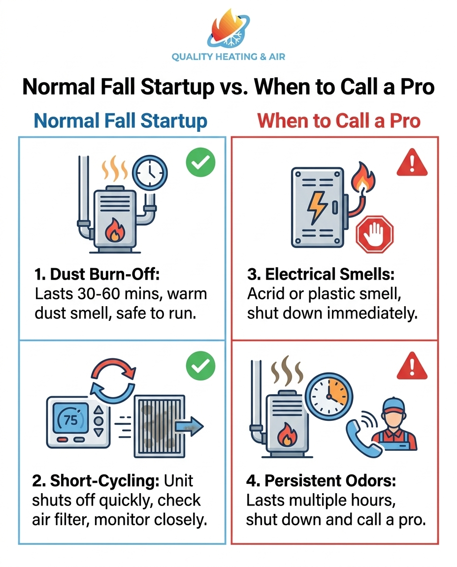 Normal Fall Startup vs. When to Call a Pro