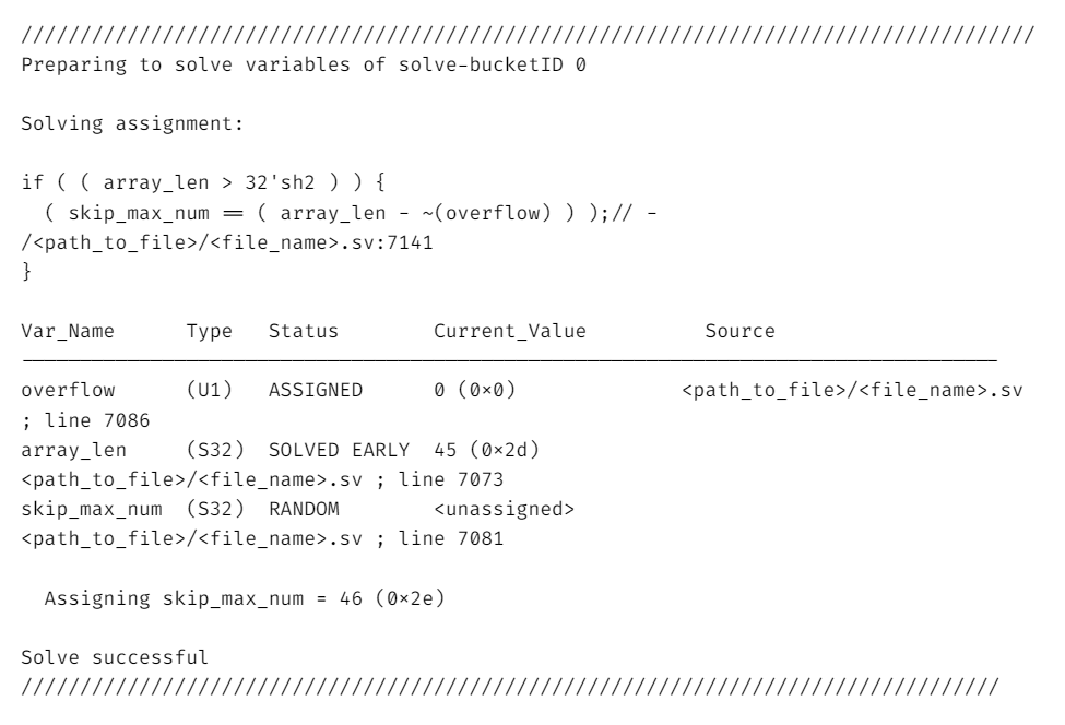 Debugging randomization fails using simulator tools