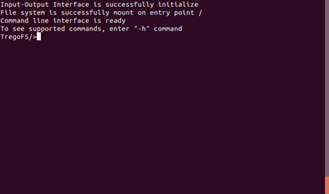 Line interface after file system mounting