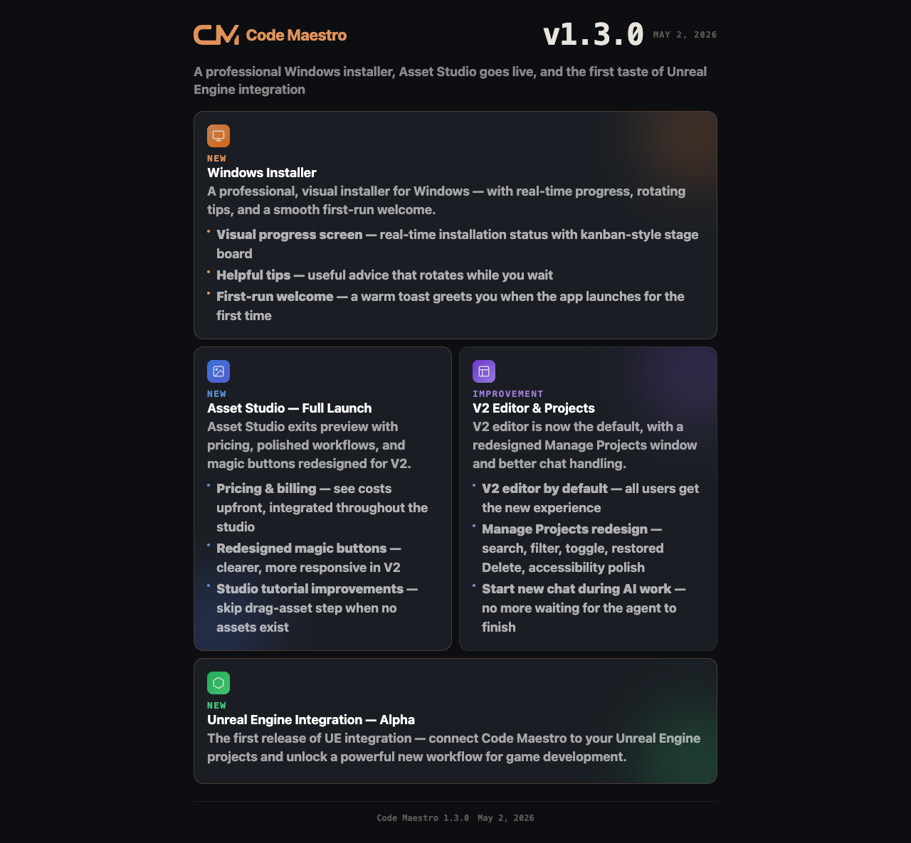 Code Maestro 1.2.10 - Foundation for Updates & Canvas