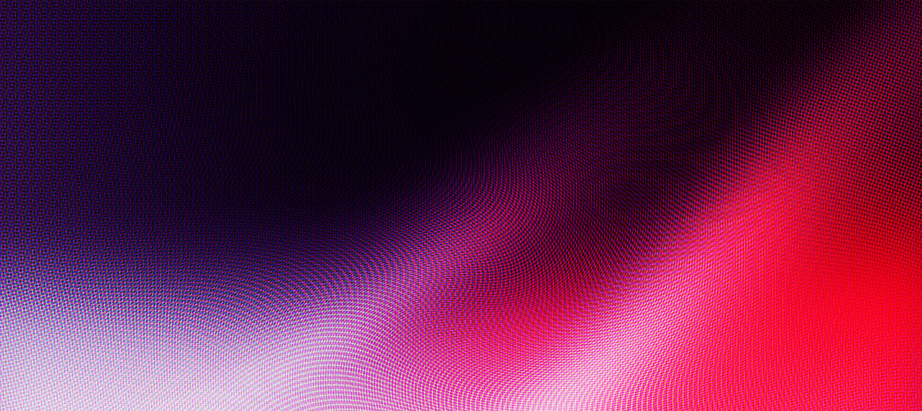 Abstract pixelated gradient with dark purple transitioning to bright red and white.