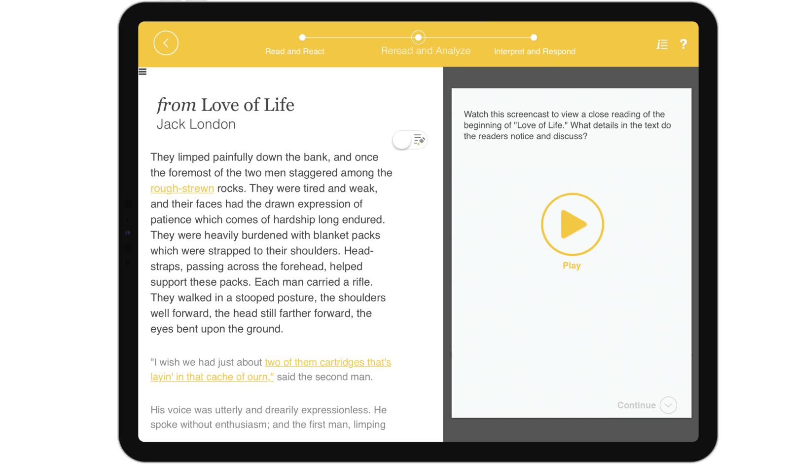 HMH Close Reads App