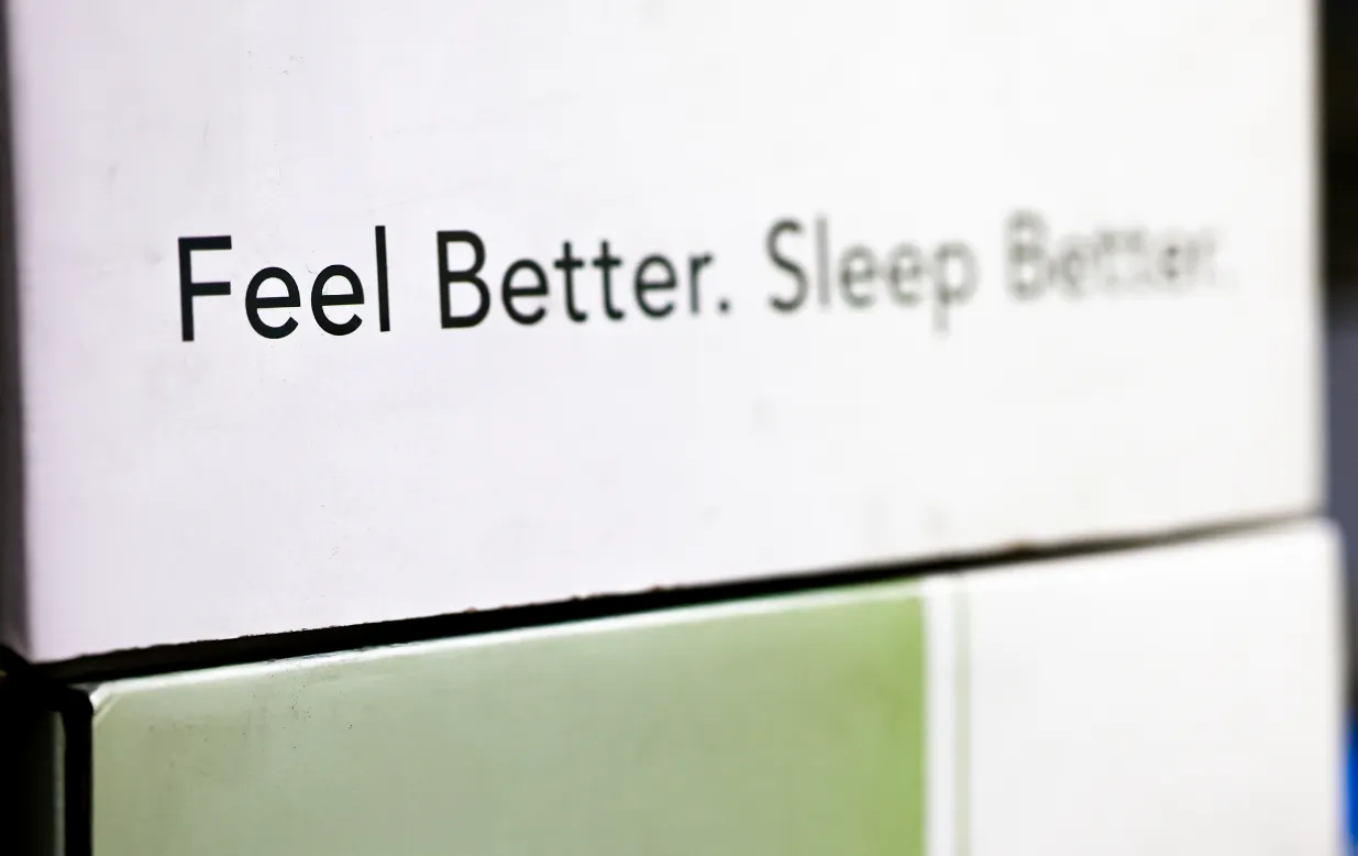 Feel better, sleep better on box
