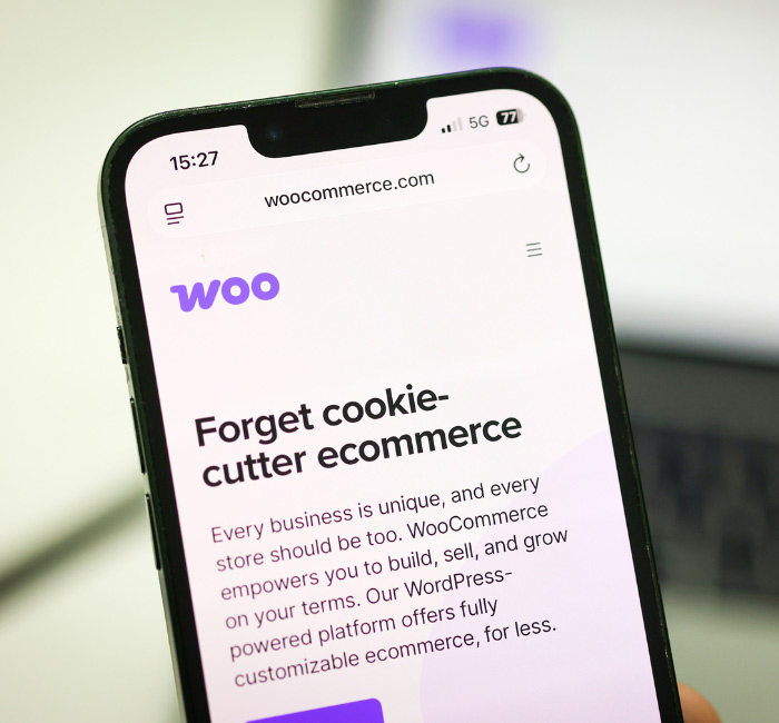 Woo Commerce image on phone