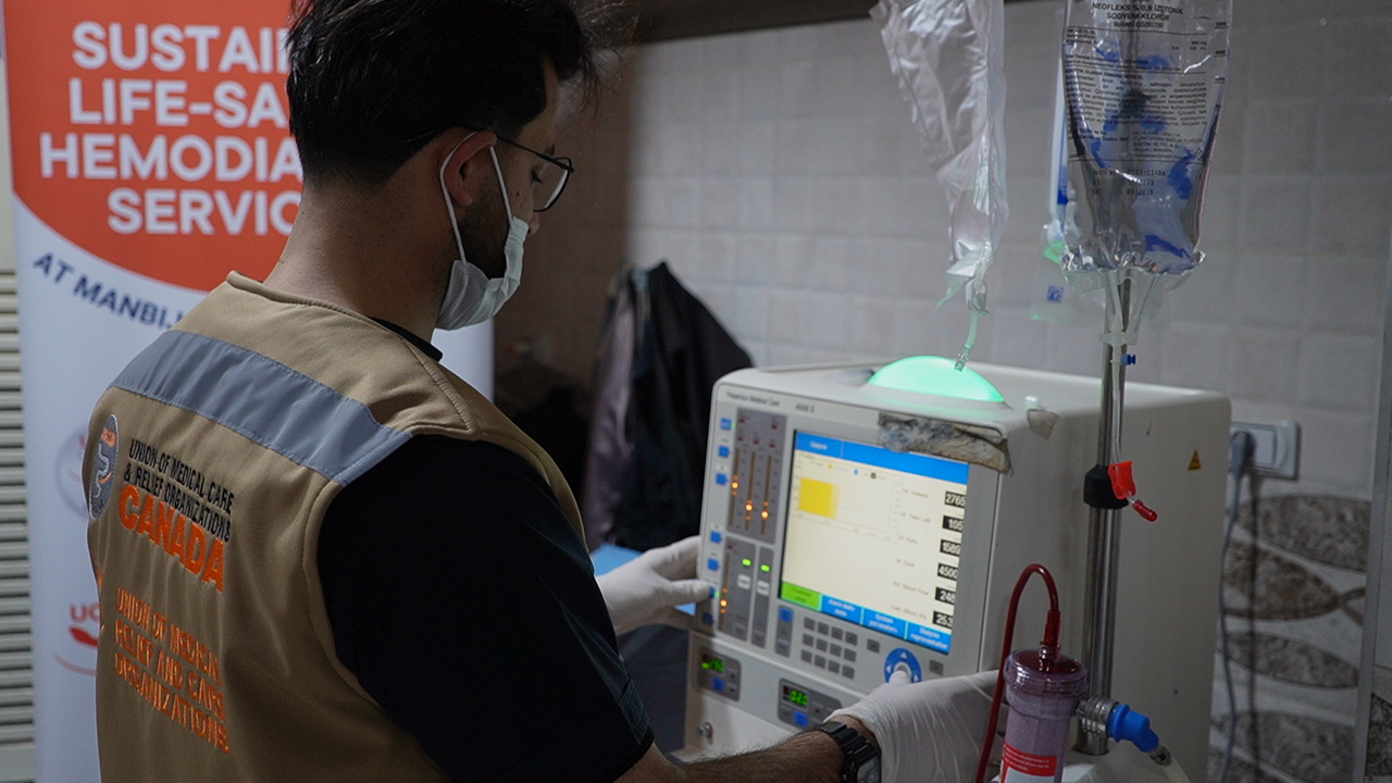 Dialysis unit at a UOSSM-supported hospital in Syria