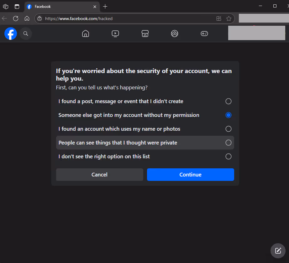 Security of your account