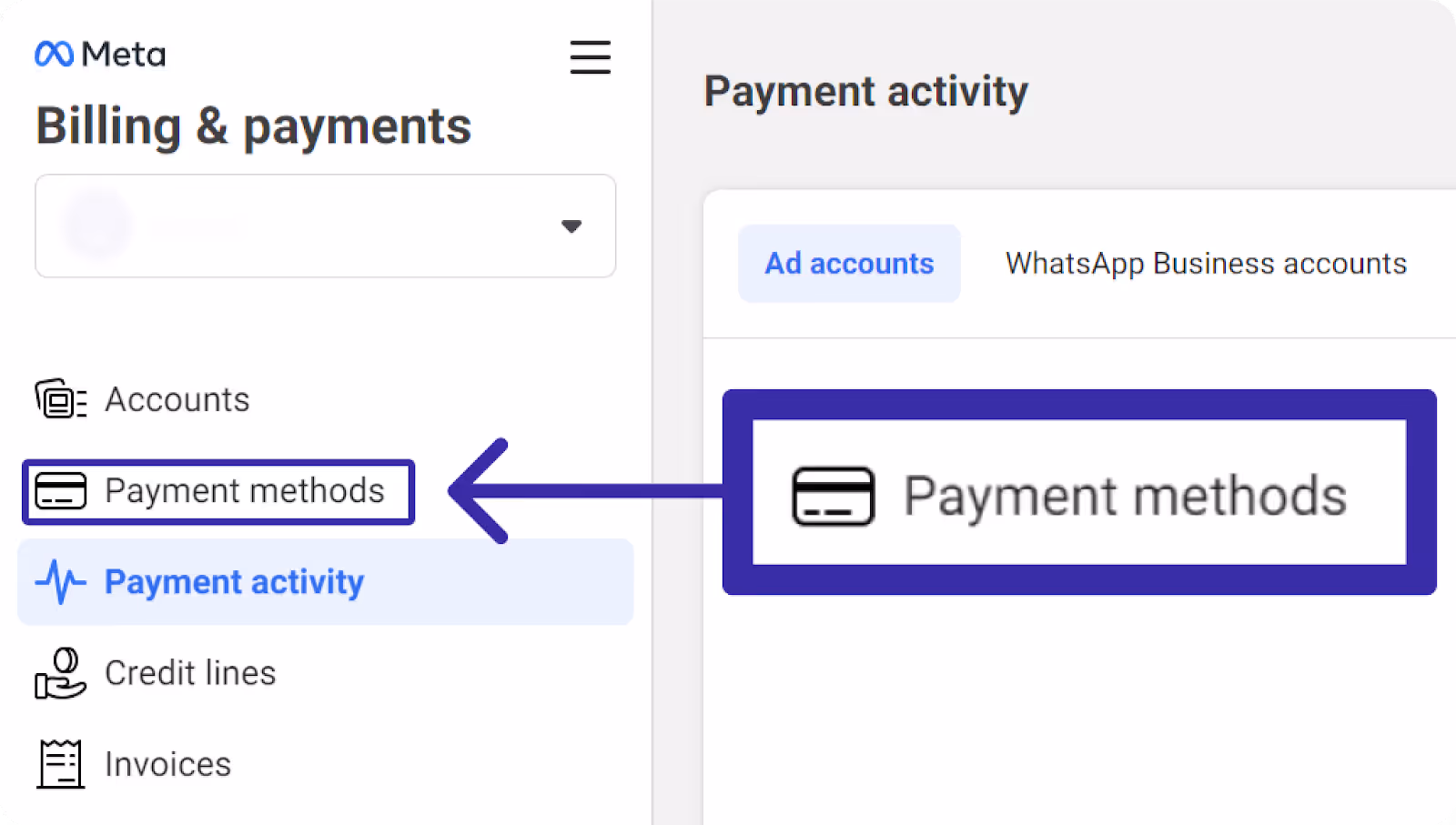 facebook ads payment method screenshot 1