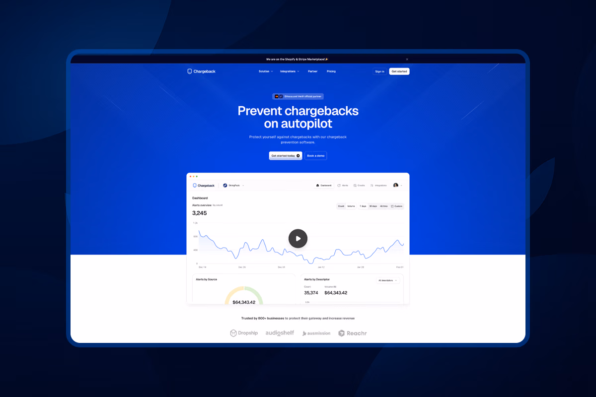 chargeback.io screenshot