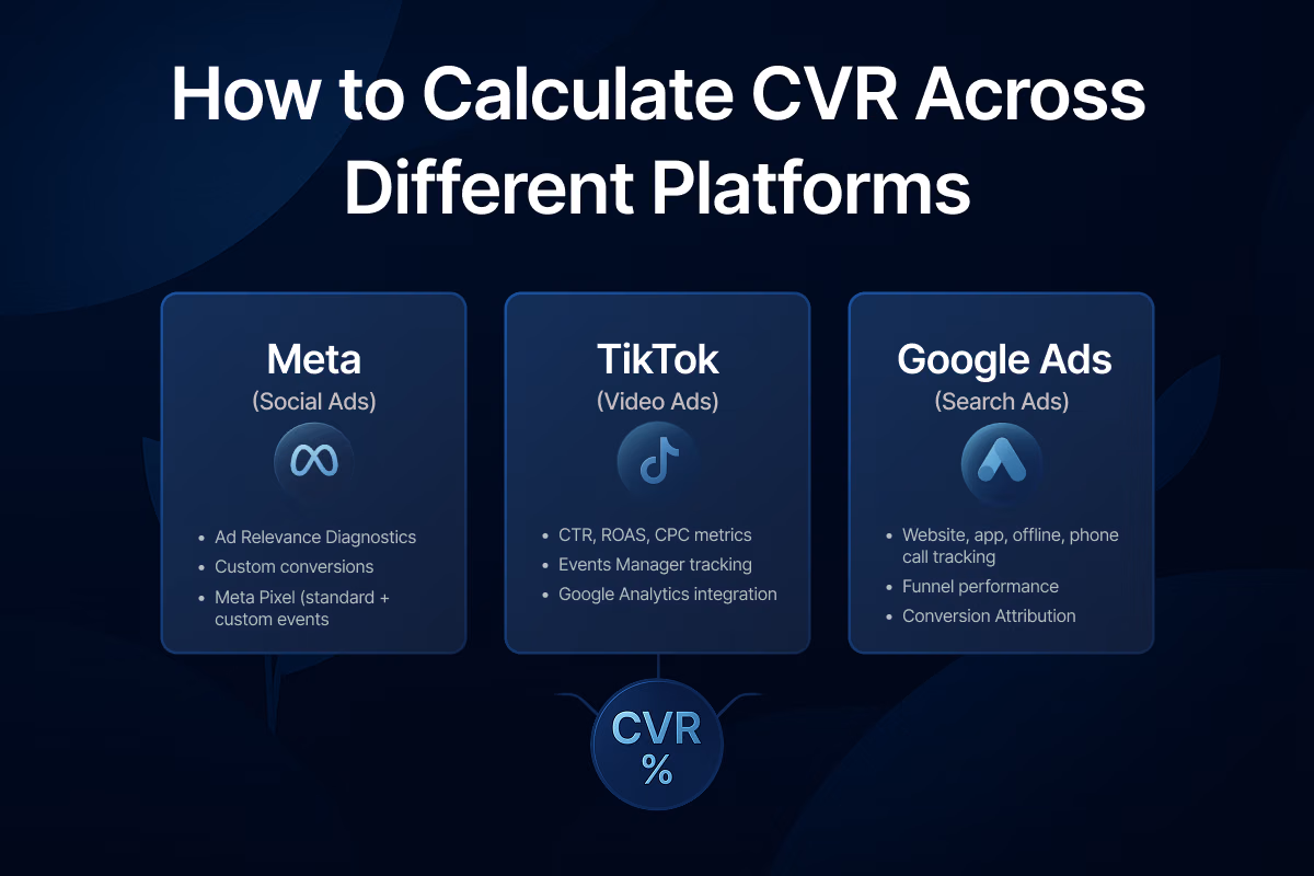 how to calculate CVR across different platforms