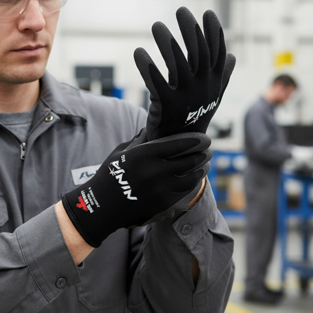 Image showing how to properly clean and wash Ninja Ice gloves