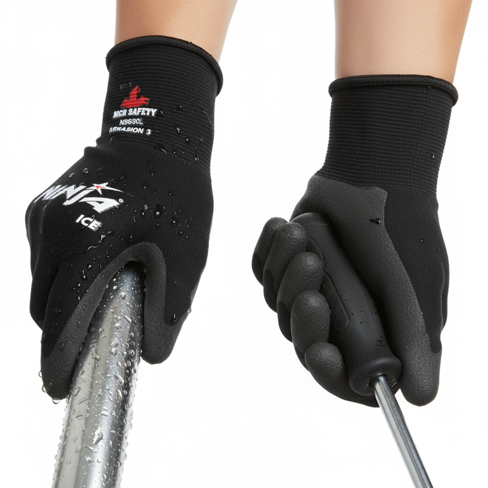 Ninja Ice glove icon symbolizing superior grip in wet or dry work environments