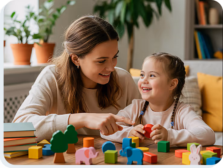 Community habilitation support helping individuals with developmental disabilities build daily living skills