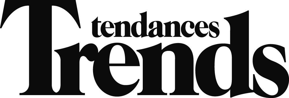 Black text logo displaying the word 'Trends' with smaller 'tendances' above it.