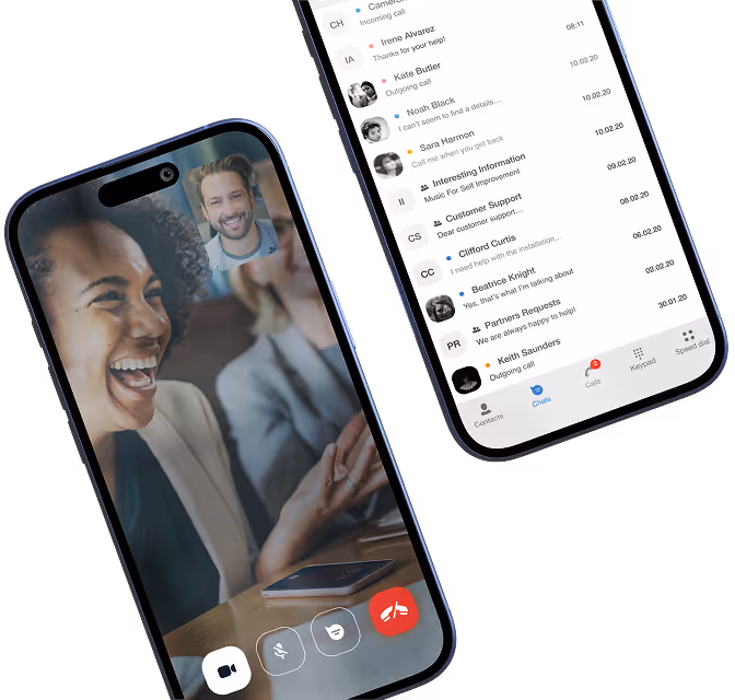 Ringotel video-call and chats demonstration