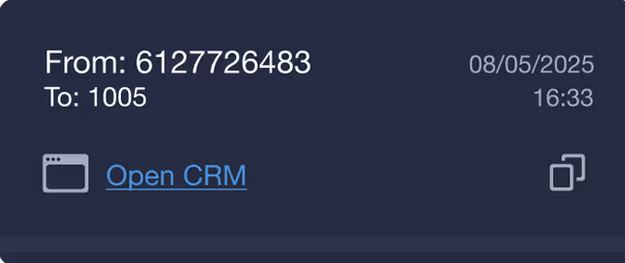 Ringotel message preview