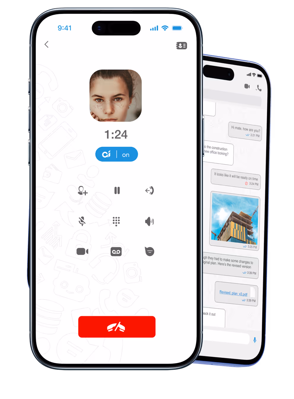 Ringotel call mockup demo