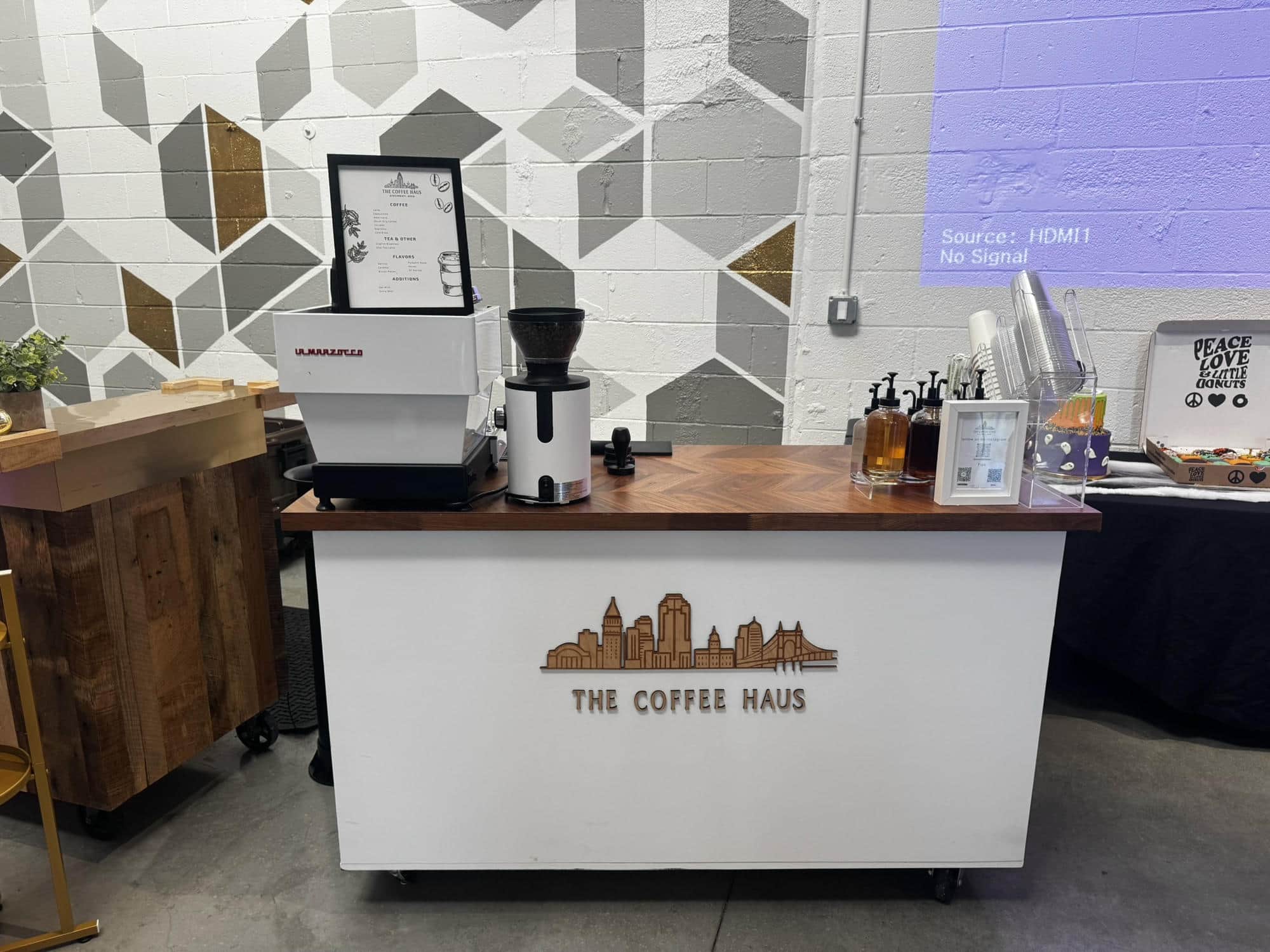 Custom Banner at The Coffee Haus event.