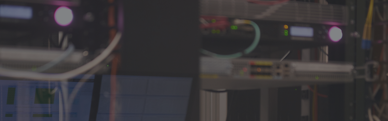 An image of servers in the machine room at William O'Neil Headquarters in Los Angeles California.