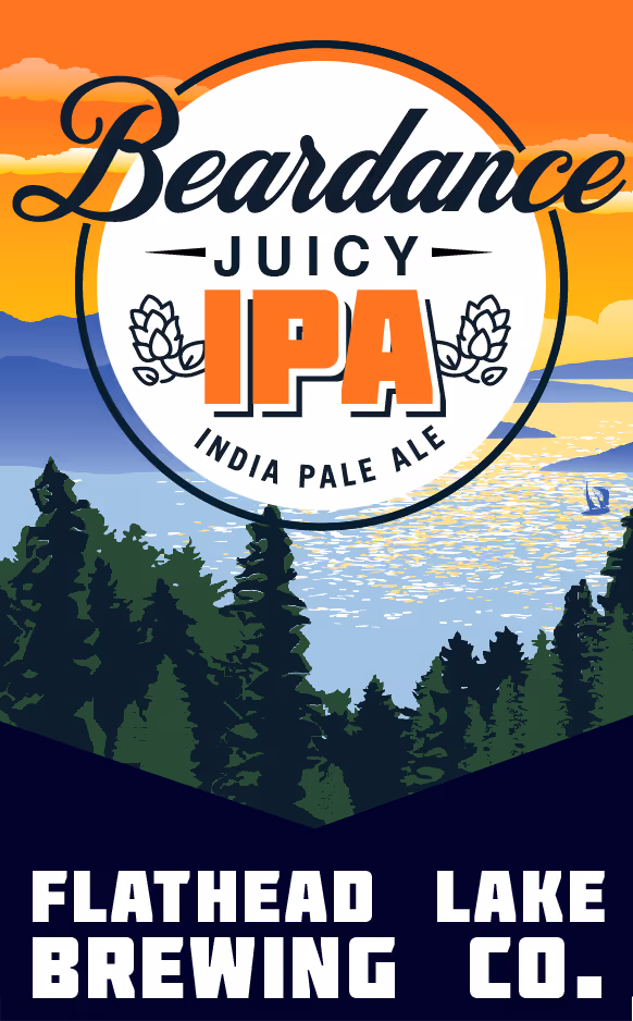 "Beardance IPA" beer label