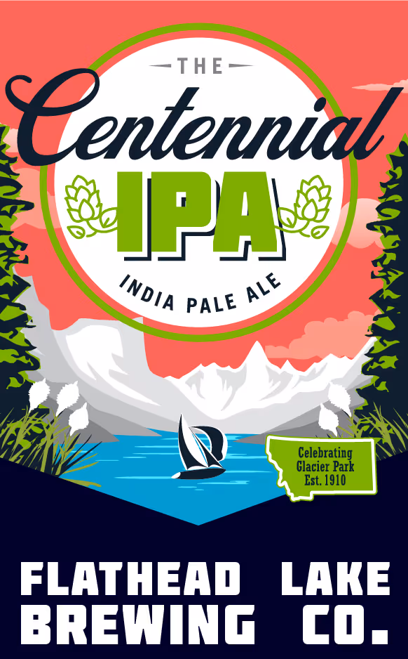 "The Centennial IPA" beer label