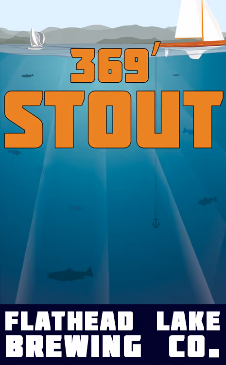 "369′ Stout" beer label