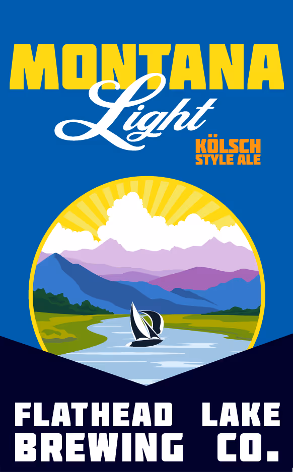 "Montana Light Kolsch" beer label
