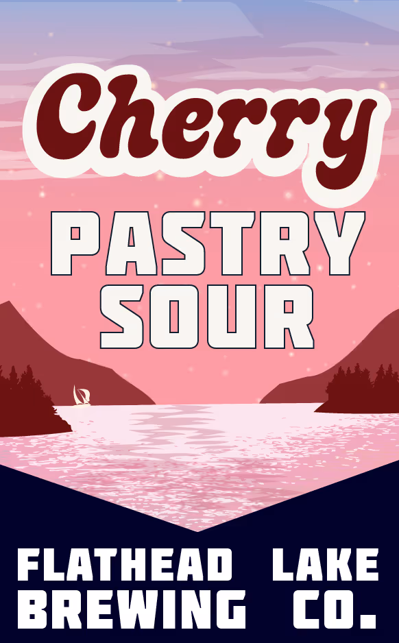 "Cherry Pastry Sour" beer label