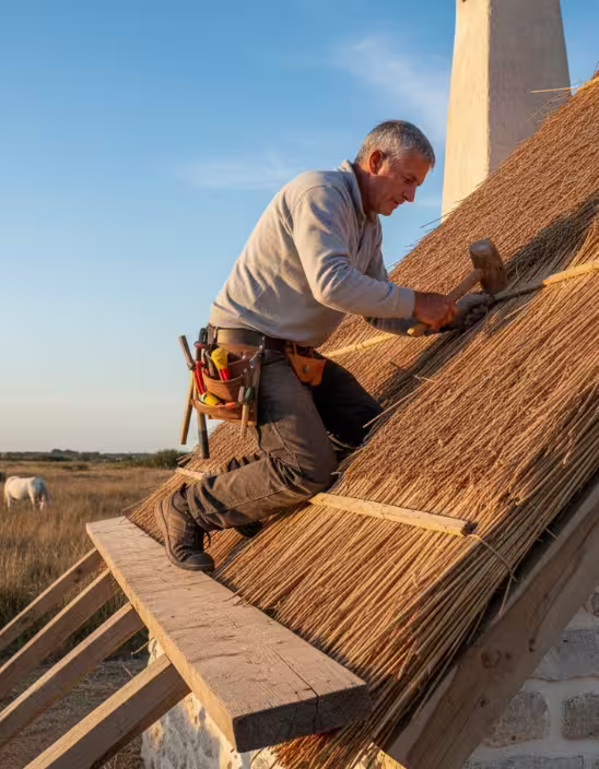 high resolution 4k photo of an artisan crafting furniture with sustainable materials
