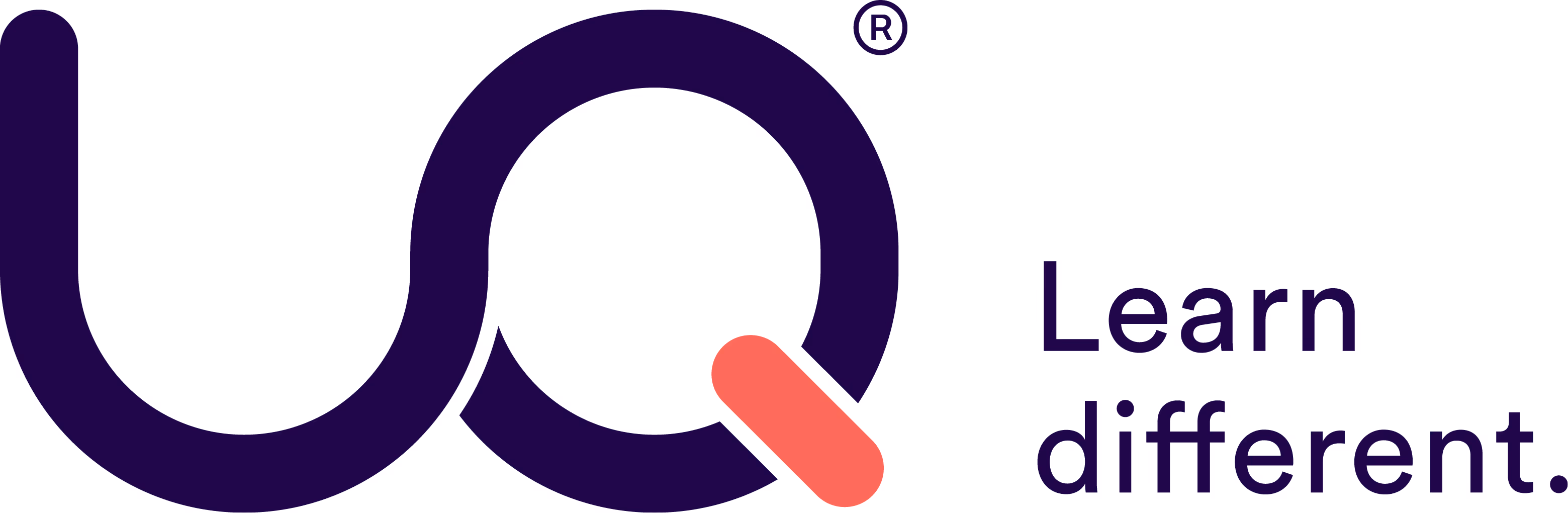 UQ Learn logo with stylized letters 'UQ' and tagline 'Learn different.'