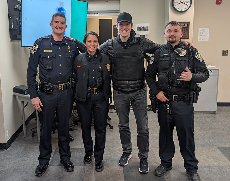 A photo of Ted with the IMPD leadership.