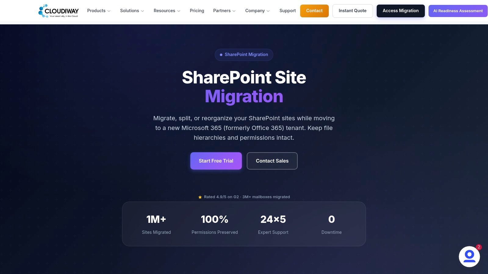 Cloudiway Migration Platform (SharePoint Sites)