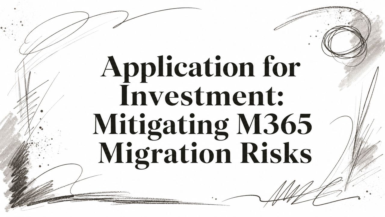 Application for Investment: Mitigating M365 Migration Risks