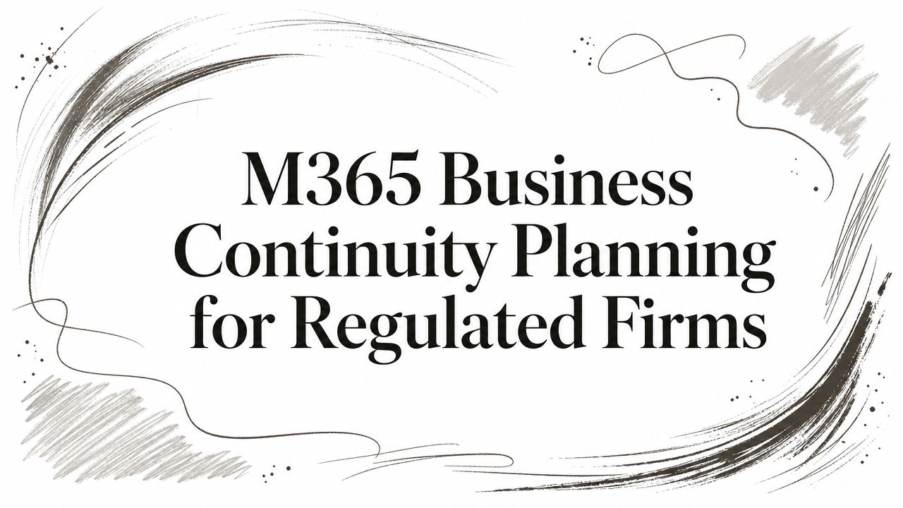M365 Business Continuity Planning for Regulated Firms