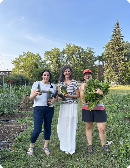 Participantes après les récoltes