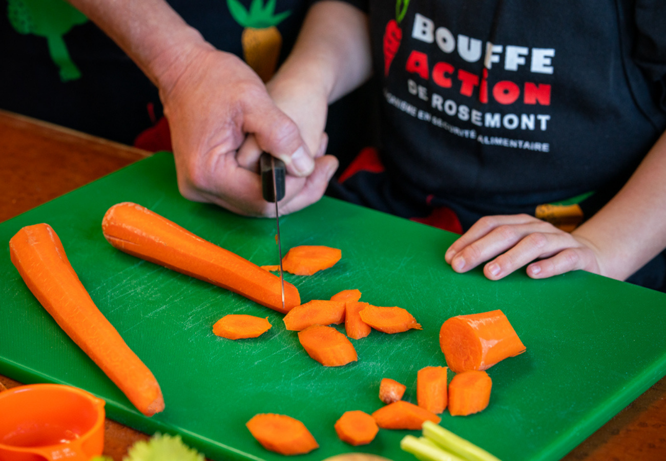 Activité parent-enfant en cuisine chez Bouffe-Action