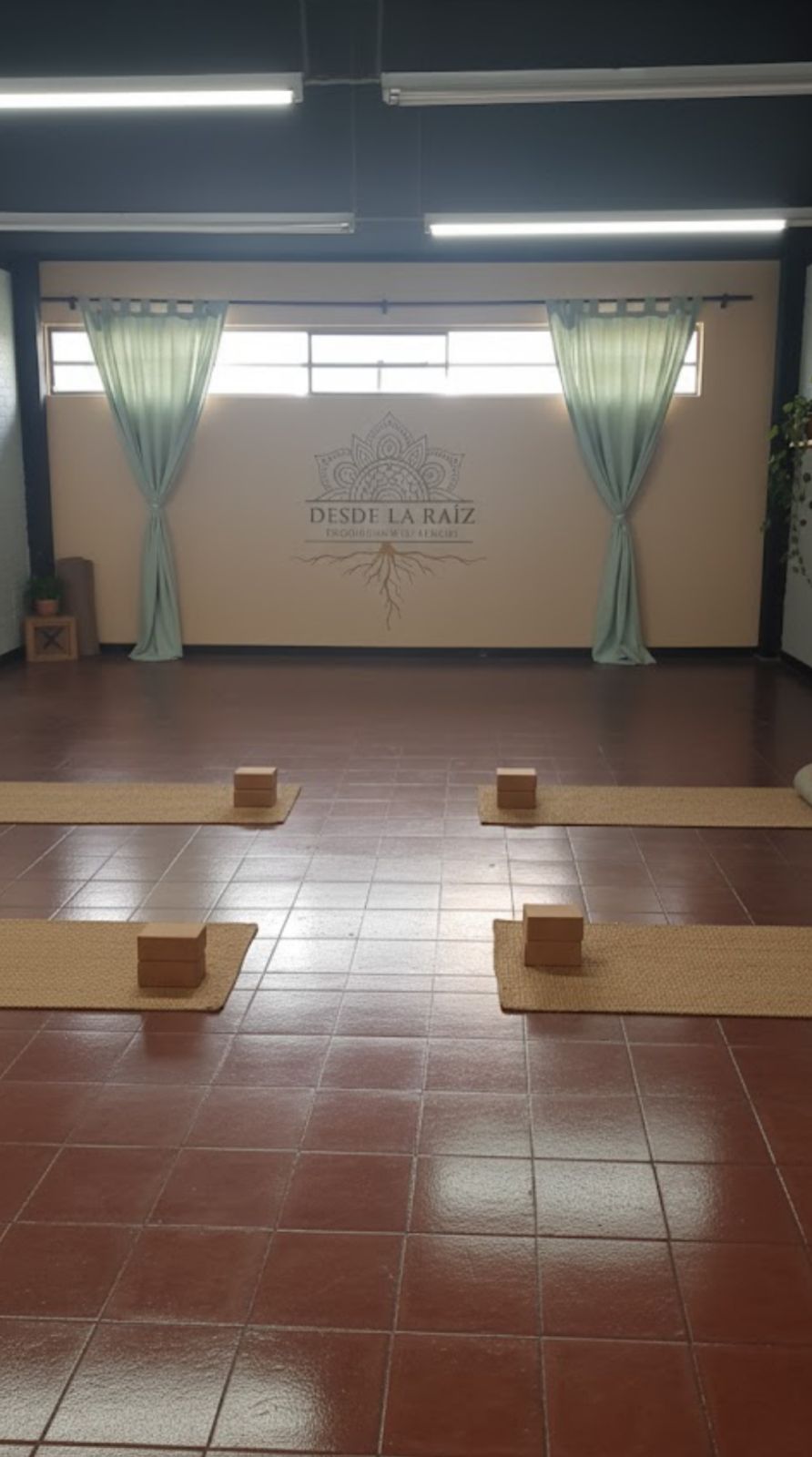 inside a buddhist temple teaching area