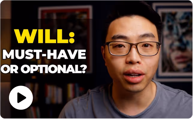 Man wearing glasses speaking with text overlay reading 'WILL: MUST-HAVE OR OPTIONAL?'