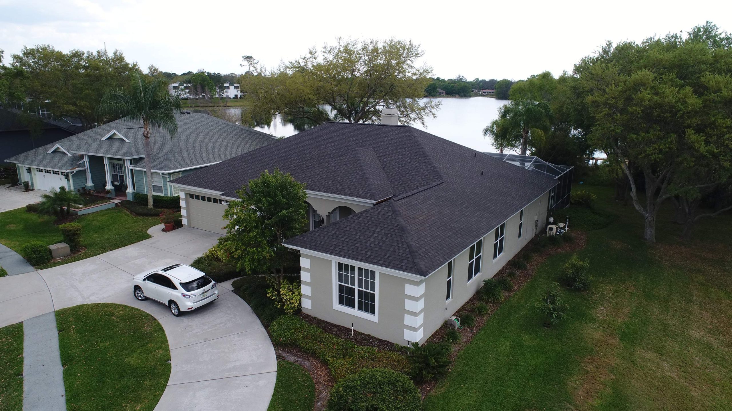 Oceanfront home with coastal architecture