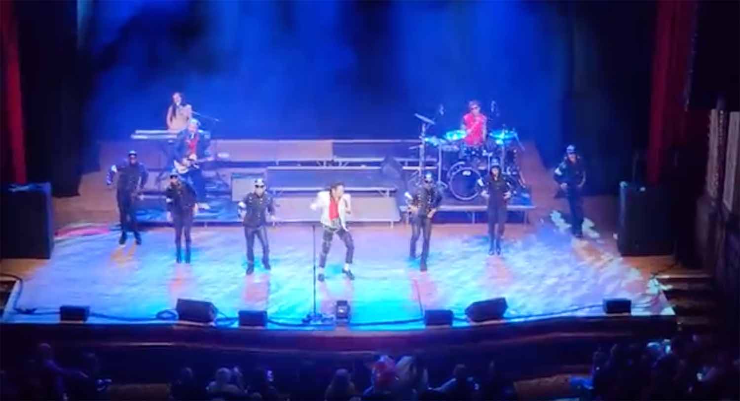 Michael Jackson tribute on stage at The Paramount Theatre