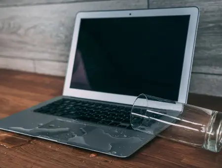 water damaged laptop