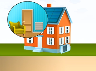 digital illustration of ducted heat pump setup