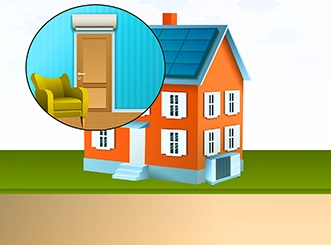 digital illustration of ductless heat pump