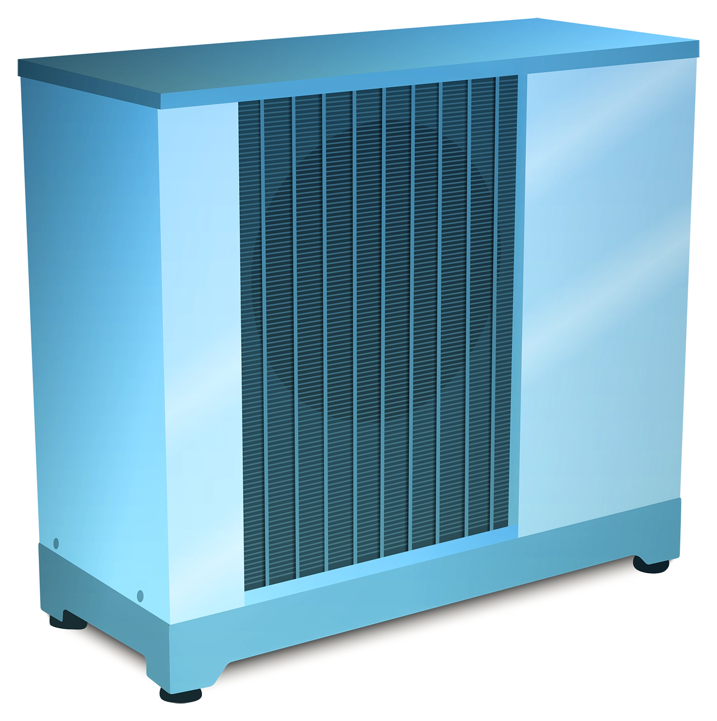 Digital illustration of heat pump